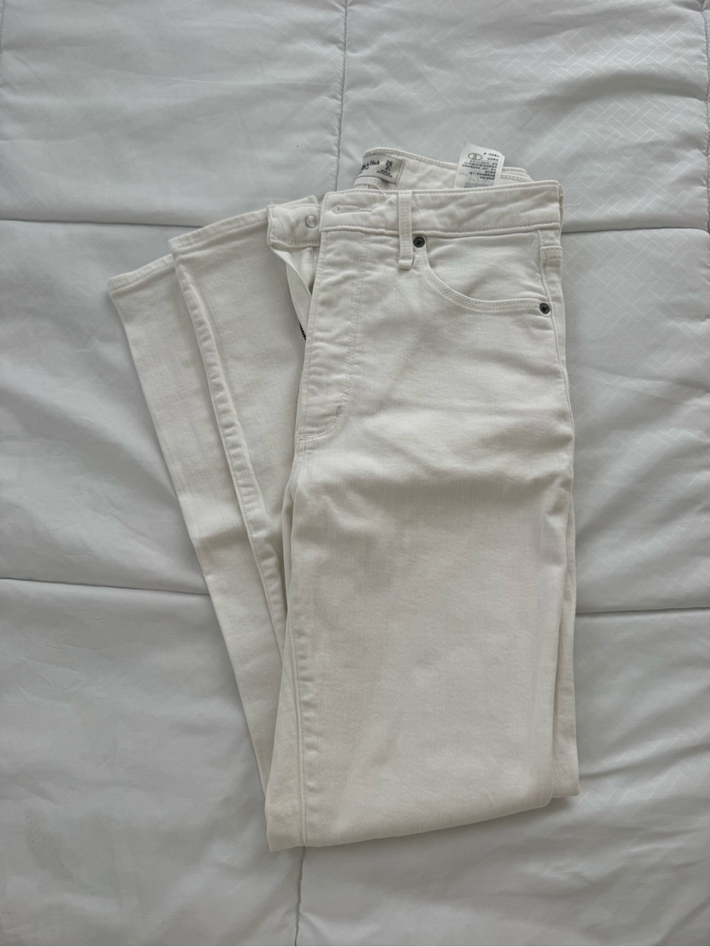 Abercrombie & Fitch White Slim Straight Jeans